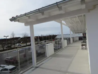 Ein Balkon oder eine Terrasse in der Unterkunft Boardinghouse Schongau
