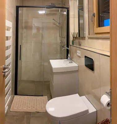 Ein Badezimmer in der Unterkunft Wohnung möbliert, abgeschlossen und verkehrsgünstig gelegen