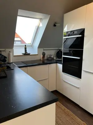 Küche/Küchenzeile in der Unterkunft Moderne Galerie-Wohnung! Zentral-A8-B17 WIFI