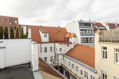 Ein allgemeiner Blick auf Augsburg oder ein Stadtblick von der Ferienwohnung aus