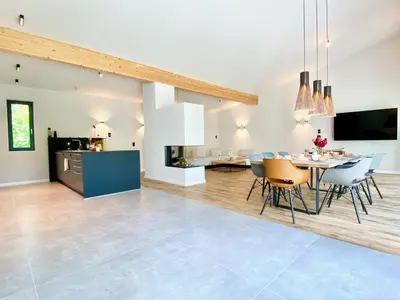 Küche/Küchenzeile in der Unterkunft Snug Stays 4 - Design Villa mit Garten zentral, ruhig, 400m zum Ammersee