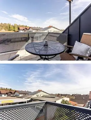 Ein Balkon oder eine Terrasse in der Unterkunft Terralpin Apartments - Charmante DG Wohnung mit Balkon
