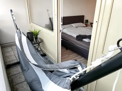 Ein Bett oder Betten in einem Zimmer der Unterkunft LTA Apartment Unterschleißheim bei München - 6P, Parkplatz, S-Bahn