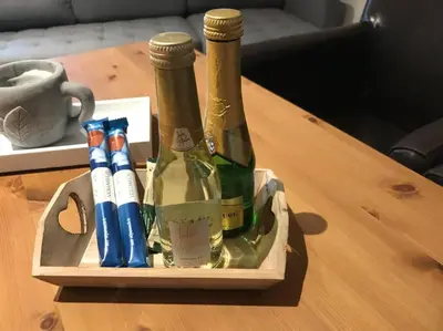 Getränke in der Unterkunft Ferienwohnung im Berghüttenstyle