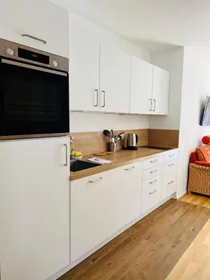 Küche/Küchenzeile in der Unterkunft Hubertus Terrace&Garden Apartment