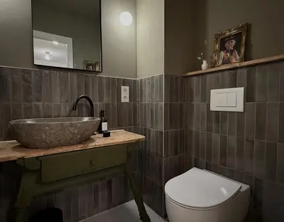 Ein Badezimmer in der Unterkunft Servus O´gau Apartments