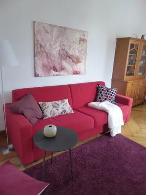 Ein Sitzbereich in der Unterkunft Alte Villa