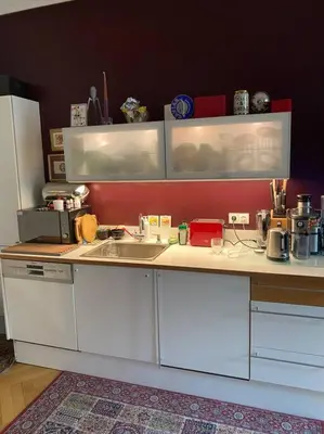 Küche/Küchenzeile in der Unterkunft Gartenwohnung in Haidhausen