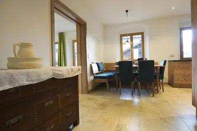 Ein Sitzbereich in der Unterkunft Ferienhof Oberhuber