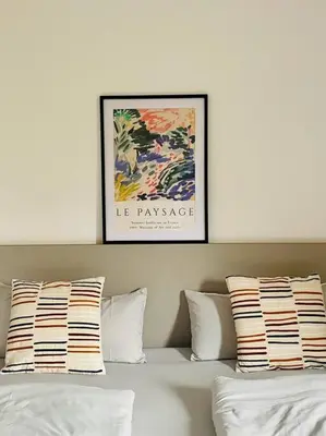 Ein Bett oder Betten in einem Zimmer der Unterkunft Traumhafte Ferienwohnung in historischem Brandmanngut