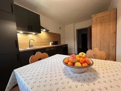 Küche/Küchenzeile in der Unterkunft Ferienwohnung Am Nussbaum