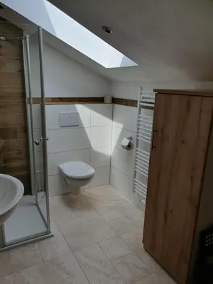Ein Badezimmer in der Unterkunft FeWo Rotter Blick
