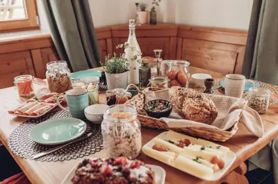 Essen in der Ferienwohnung oder in der Nähe