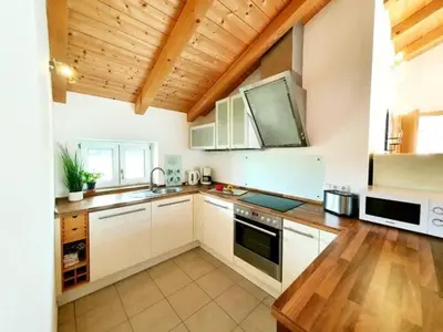 Küche/Küchenzeile in der Unterkunft Ferienwohnung Chiemseezauber