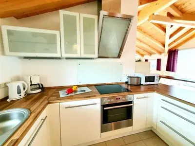 Küche/Küchenzeile in der Unterkunft Ferienwohnung Chiemseezauber