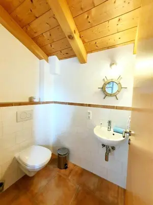 Ein Badezimmer in der Unterkunft Ferienwohnung Chiemseezauber