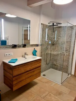 Ein Badezimmer in der Unterkunft Ferienwohnung Wagner