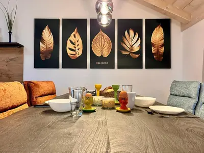 Ein Sitzbereich in der Unterkunft Ferienwohnung Wagner