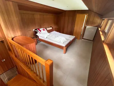 Ein Bett oder Betten in einem Zimmer der Unterkunft Idyllisches Einfamilienhaus bei München