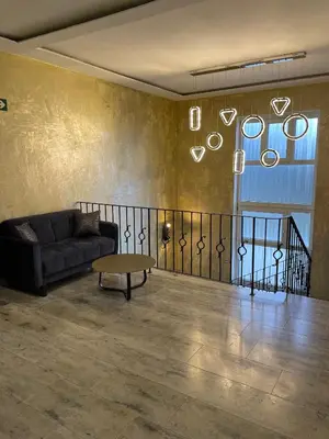 Ein Sitzbereich in der Unterkunft Gastpark Hotel