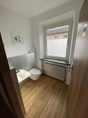 Ein Badezimmer in der Unterkunft Ferienzimmer Fischach