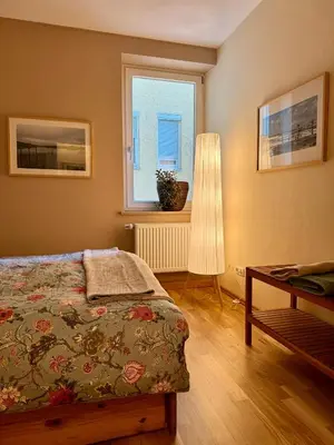 Ein Bett oder Betten in einem Zimmer der Unterkunft Traum-Stadt-Wohnung
