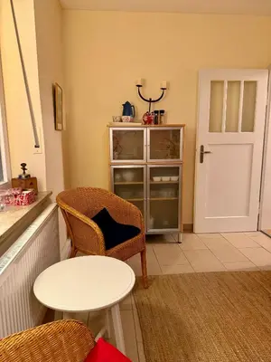 Ein Sitzbereich in der Unterkunft Traum-Stadt-Wohnung
