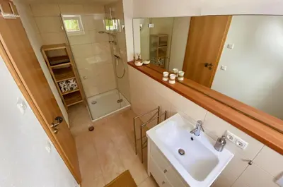 Ein Badezimmer in der Unterkunft Ferienwohnung Zum Drachenstich