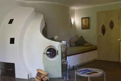 Ein Sitzbereich in der Unterkunft Inselglück auf der Fraueninsel