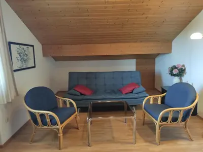 Ein Sitzbereich in der Unterkunft FeWoIngrid