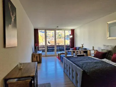 Ein Sitzbereich in der Unterkunft Tegernsee Apartment 2 min zum See