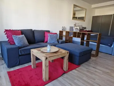 Ein Sitzbereich in der Unterkunft Tegernsee Apartment 2 min zum See