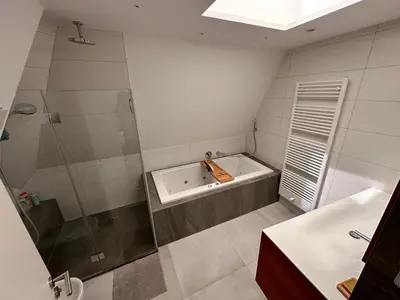 Ein Badezimmer in der Unterkunft Stadtflair Freising - moderne Wohnung im Zentrum
