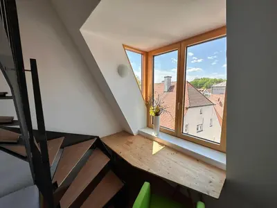 Ein Balkon oder eine Terrasse in der Unterkunft Stadtflair Freising - moderne Wohnung im Zentrum