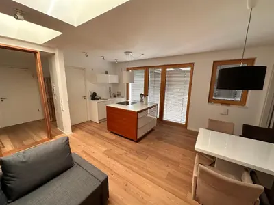 Küche/Küchenzeile in der Unterkunft Stadtflair Freising - moderne Wohnung im Zentrum