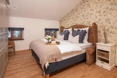 Ein Bett oder Betten in einem Zimmer der Unterkunft MY STAY Erholung auf Erlebnishof zwischen Chiemseestrand und Kampenwand