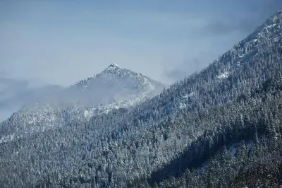 Ein allgemeiner Bergblick oder ein Berglick von der Ferienwohnung aus