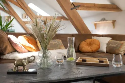Ein Sitzbereich in der Unterkunft Sauna Oase - stay play relax