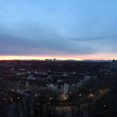 Schwabing-Studio great sunset view & balcony