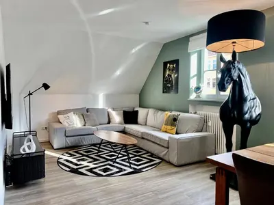 Ein Sitzbereich in der Unterkunft Stylisches City-Apartment - ruhig & zentral