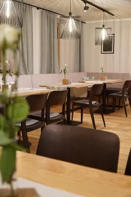 Ein Sitzbereich in der Unterkunft Hotel Gasthof Stieglers