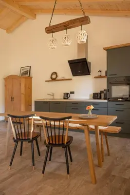 Küche/Küchenzeile in der Unterkunft Ferienwohnung Zum Lenei