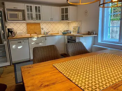 Küche/Küchenzeile in der Unterkunft Ferienwohnung Prinzenhöhe
