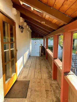 Ein Balkon oder eine Terrasse in der Unterkunft Ferienwohnung Prinzenhöhe
