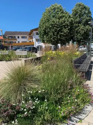 Ein Garten an der Unterkunft Maisonette Wohnung am Tegernsee