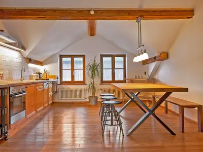 Küche/Küchenzeile in der Unterkunft Ferienwohnung Wiesen