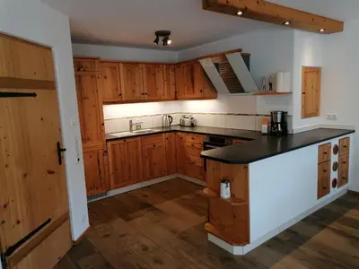 Küche/Küchenzeile in der Unterkunft Ferienhaus am Kellpointhof
