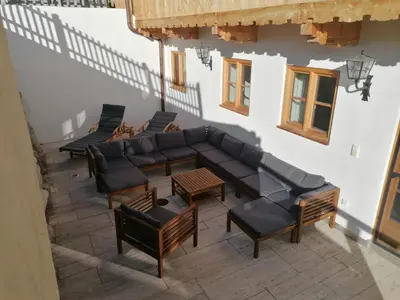 Ein Balkon oder eine Terrasse in der Unterkunft Ferienhaus am Kellpointhof