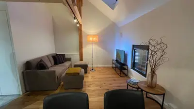 TV/Unterhaltungsangebot in der Unterkunft Landloft Haus Probst
