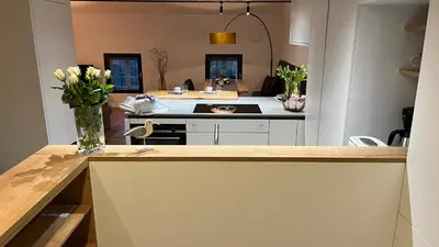 Küche/Küchenzeile in der Unterkunft Landloft Haus Probst